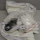 Cream Short Linen Curtains for Small Window 2 Panel Set Kitchen Curtains 45 Inch Length Pinch Pleated Back Tab 100% Blackout Natural Linen Room Darkening Thermal Insulated Drapes for Cafe Bathroom