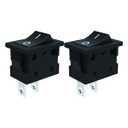 JD 2pcs Power Switch 6A 125V/250V AC Boat Rocker Switch ON/Off Switch 2Pins Toggle Switch with UL Certificate