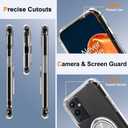 Compatible for OnePlus 1+ 9 Pro Phone Case, 360 Rotatable Ring Holder Kickstand [Non Yellowing] Transparent 4 Airbags Corners Shockproof Protective Cover Case for OnePlus 9 Pro 2021 - Crystal Clear