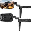JOYTUTUS Mirrors Doors Off or Doors On Compatible with 2018-2026 Wrangler JL Gladiator JT, Side Mirrors with Bracket for Spot Light Action Camera Mount, Wider View No Vibrate & Wobble