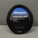 Skechers Steering Wheel Cover, Memory Foam Car Steering Wheel Cover,14.5-15inch Anti-Slip Safety Comfortable Desgin, Universal Accessory for Diverse Cars, Truck,SUV (Black & Black)