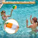 JOYIN 12-Pack 12 Beach Balls - Bulk Classic Beachball Inflatable Swimming Pool Toys for Games Adults Kids Birthday Party Supplies Combo Set, Rainbow Color Blow Up Luau Decorations Favors Gifts (12")