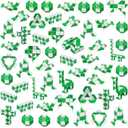 Chivao 60 Pack 24-Blocks Fidget Snake Cube Mini Twist Puzzle Magic Snake Speed Cubes for Stocking Party Gifts Bag Fillers Party Favors (Green)