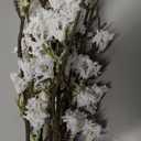 Artificial Mist Frost Flocking Pine - Wedding Plant Decoration, Plastic Green Plant for Flower Arrangements(White)