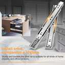YENUO Soft Close Stainless Steel Full Extension Drawer Slides Side Mount 10 12 14 16 18 20 22 24 inch Ball Bearing Rails Track Guide Glides Runners Heavy 100 lb (Stainless Soft Close-1 Pair, 20 Inch)