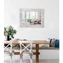 Mirrors for Wall Rustic Wooden Frame Rectangle Mirror Vintage Hanging Mirror for Bedroom Bathroom Living Room Farmhouse Wall Decor White Large 20" x 16 "