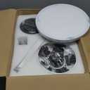 VONLUCE Ceiling Fans with Lights, 42 Inch Ceiling Fan and Remote, Full-spectrum LED Light, 3CCT, 6-Speeds Noiseless Reversible DC Motor, Modern Flush Mount Ceiling Fan for Farmhouse Bedroom Indoor (White)