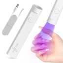 Mini UV Nail Lamp for Gel Nails Handheld UV Light for Nails Portable Led Lamp 3W Nail Dryer for Curing Gel Polish USB Light Flashlight for Home DIY ManicureWhite
