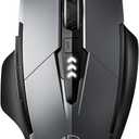 INPHIC Bluetooth Mouse Wireless, Tri-Mode, Upgraded Visible Battery, 2400 DPI, Silent Ergonomic Computer Mice, Mac, PC etc.-Gray