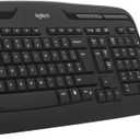 Logitech MK320 Wireless Desktop Keyboard and Mouse Combo — Entertainment Keyboard and Mouse, 2.4GHz Encrypted Wireless Connection, Long Battery Life