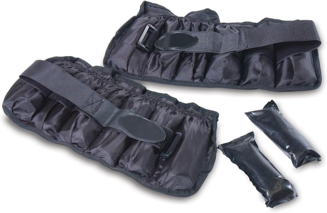 CAP Barbell Adjustable Ankle Weights, 10-Pound, Black