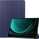 2 x Smart Case for Samsung Galaxy Tab S10 Lite / S10 FE / S9 FE 10.9-Inch, Ratesell Lightweight Trifold Stand Smart Case Cover with Auto Wake/Sleep Navy Blue