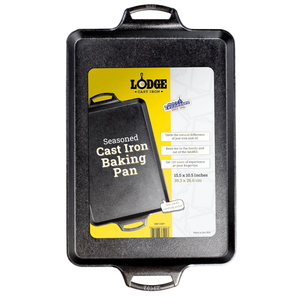 Lodge Pre-Seasoned Cast Iron Baking Pan, Rectangular, 15.5 x 10.5 Inches