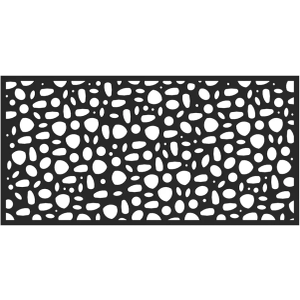 3'x6' River Rock Decorative Screen, Black 3'x6' River Rock Decorative Screen, Black