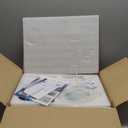 10X Magnifying Glass with Light and Stand, Large Rectangle Optical Glass Lens Floor lamp with 5 Wheels Rolling Base, 5 Color Modes LED Lighted Hands Free Magnifier for Reading Esthetician Facial Craft