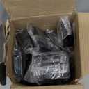 Chibery 3/8 Inch Inset Cabinet Hinges, 25 Pairs (50 Pack) Self Closing Flush Face Mount Hinges with Door Bumper, Variable Decorative Hardware for Bathroom, Furniture, Kitchen Cabinet Doors, Matte Black