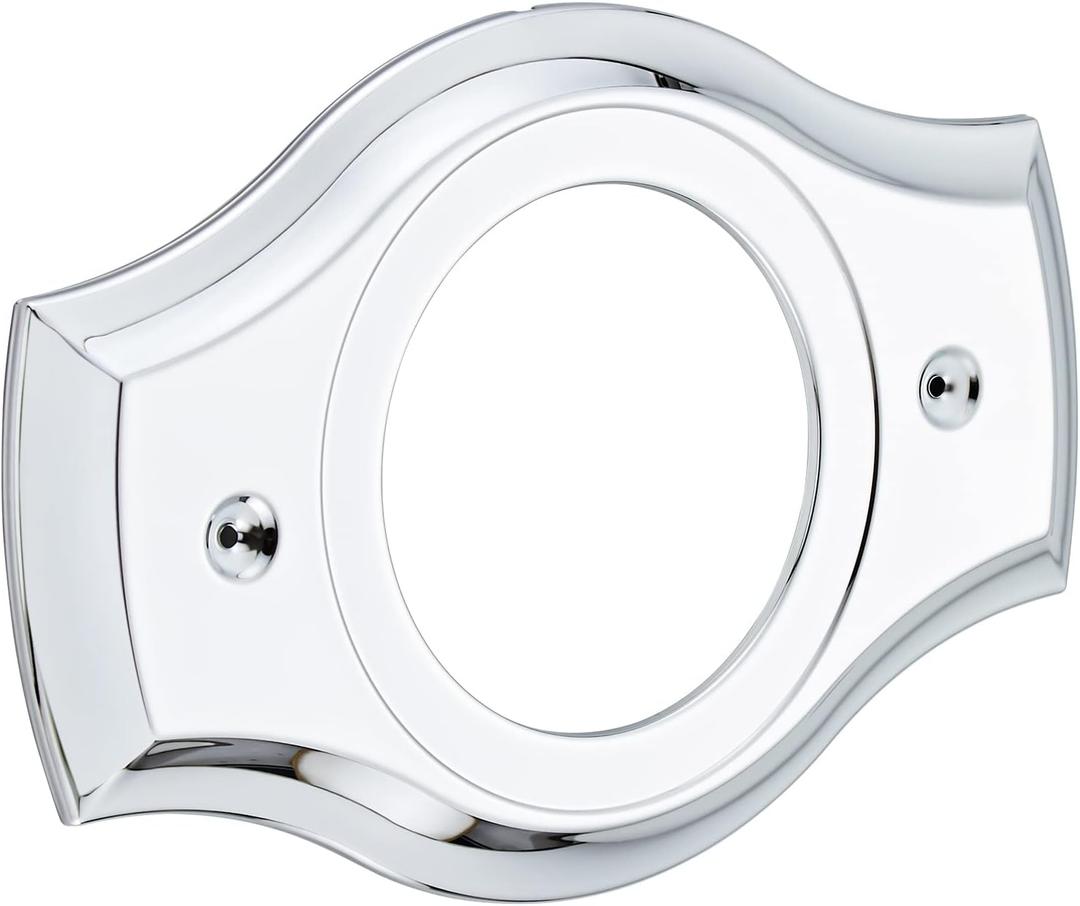 Renovation Shower Cover Plate for 2-Handle or 3-Handle to 1-Handle Shower Updates, Chrome