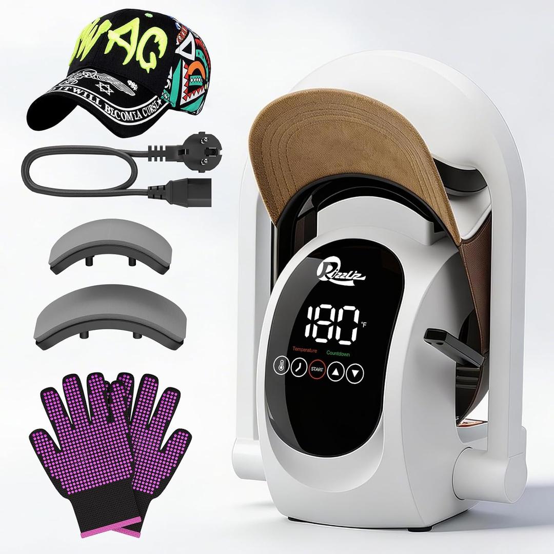 Auto Hat Heat Press, 80KG Max Pressure Heavy Duty Cap Heat Press, Fast Heat to 356℉ in 2 Min – Automatic Open/Release, 3 Interchangeable Platens, Temp & Time Control for Sublimation & DTF