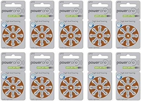 Power One Size 312 Hearing Aid Batteries (80 Batteries)