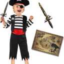 Morph Toddler Kids Pirate Costume Boys Pirate Costume Accessories for Kids Halloween Pirates Outfit Boys (3-4 years)