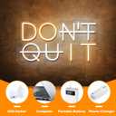 Don't Quit LED Neon Sign for Wall Decor, DO IT Neon Lights Party Decorations, USB Powered Switch Neon Lights lighting adjustable for Office Room, Gym Room, Man Cave, Gamer Room, 9.05"x15.74"