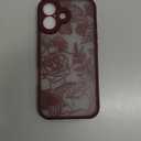 XIZYO for iPhone 17 Case, Floral Rose Cute Phone Case for Women Girls Aesthetic Pattern Print Slim TPU Bumper Shockproof Protective Cover for iPhone 17 6.3 Inch, Wine Red