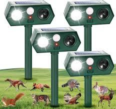 Raccoon Fortress Pro Outdoor, Deer Repellent with Motion Sensor & Strobe Light