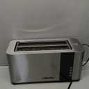 Mueller UltraToast Full Stainless Steel Toaster 4 Slice, Long Extra-Wide Slots for Bagels and Waffles, 6 Browning Levels, LED Display, Cancel/Defrost/Reheat Functions & Removable Tray, Kitchen Gadgets