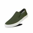 hello basics Men's Canvas Slip On Shoes for Men, Laceless Low Top Sneakers Mens Slip On Sneakers (Olive, 12)