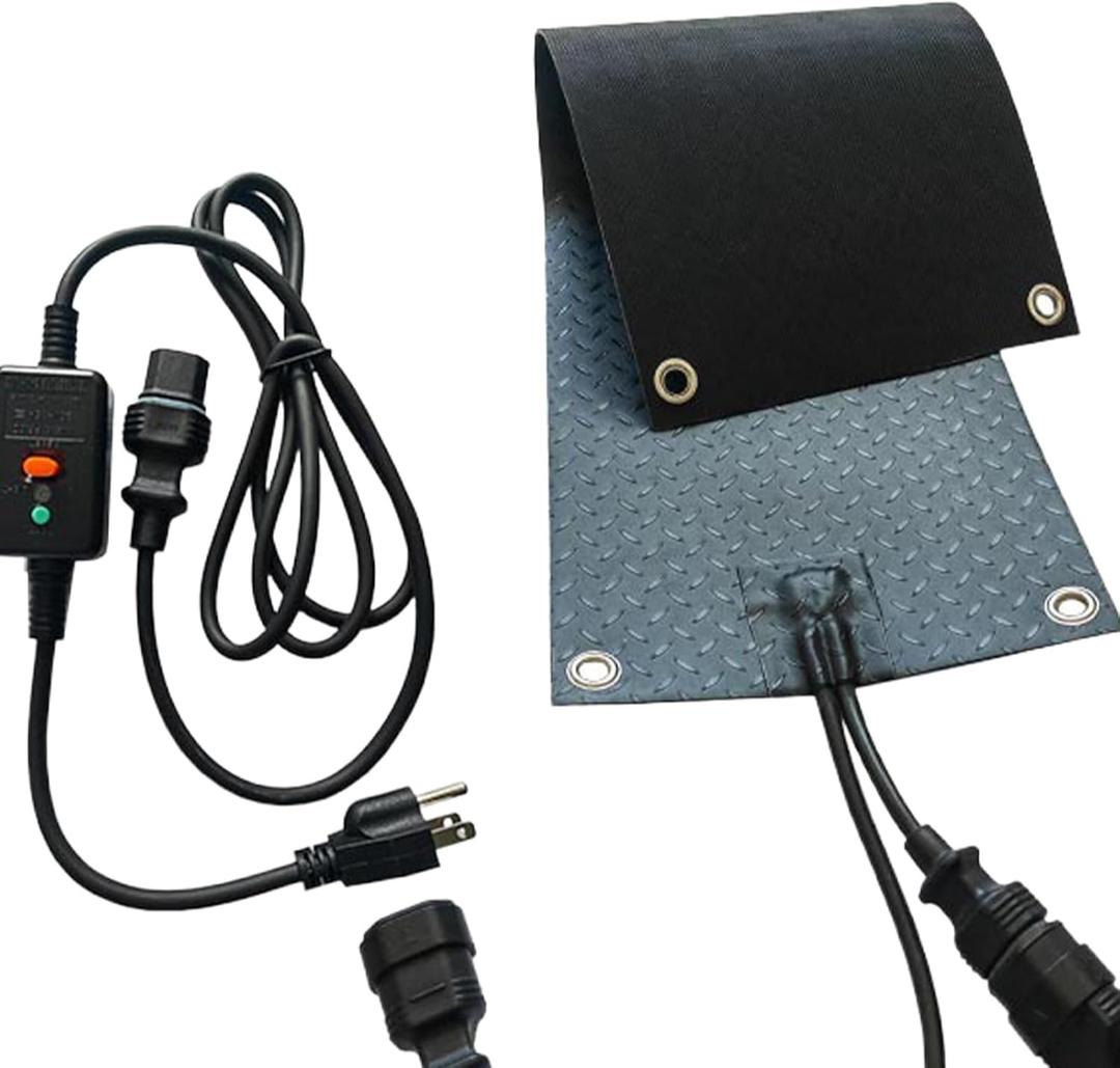 Snow Melting Mats, Heated Outdoor Mats, Ice Melting Pad with Power Cord, 5cm/H Melting Speed, Trusted No-Slip Snow and Ice Melt Heated Sidewalk Mat C-1piece