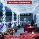 470ft Outdoor Christmas Lights, 1500 LED Super Long String Lights 12 Modes & Timer Memory, Dimmable Outsite Waterproof Light Strings for Xmas Tree Garden Wedding Party Holiday Decorations Cool White