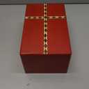 Wooden Cremation Urns for Human Ashes Adult Large (9" x 5.5" x 5", 180 Cu/in) – Handcrafted Hardwood Memorial Box with Cross – Maroon Funeral Burial Urn