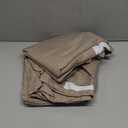 LAMIT Taupe 100% Blackout Linen Curtains, 84 Inch Linen Textured Living Room Farmhouse Curtains Room Darkening Back Tab and Rod Pocket Neutral Panels with White Liner, 2 Panels, 60 x 84 Inch