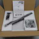 Single Computer Monitor Stand Glass Base Free Standing Desk Vesa Mount for 13 inch to 32 inch Screen Height Adjustable Monitor Mount Full Motion Swivel Vesa 75 * 75mm/100 * 100mm Hold up 17.6Lbs