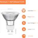 LED GU10 Range Hood Light Bulbs, LED Stove Appliance Light Bulb, Kitchen Light Replacement Halogen Light Bulb, 50W Equivalent, Warm White 3000K, 6W 550 Lm, Dimmable,Waterproof IP65 Pack of 2