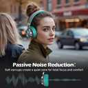 AILIHEN C8 Wired Headphones with Mic and Volume Control - Noise Isolating On-Ear Headphones, Folding Lightweight Corded 3.5mm Headset for Cellphones Tablets Chromebook Laptop Computer (Grey/Mint)