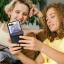 NINKI Compatible for Motorola Razr 2024 Plus Case with Built-in Screen Protector,Hinge Protection Case for Moto Razr 50 Ultra Shockproof Ultra Slim Case for Moto Razr 2024 Plus Black