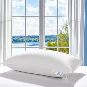 LBRO2M Canadian Fluffy Goose Down Pillow Standard Size 750 Fill Power 80% Goose Down with 600TC 100% Cotton Pillow Shell Down Pillows Ideal for Plush Comfort and Support (20"X26" Setof 1)