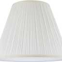 Aspen Creative 33026A, Transitional Pleated Empire Shape Spider Construction Lamp Shade in Rice White, 14" wide (7" x 14" x 11")