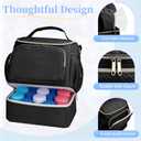 Wearable Breast Pump Bag with Cooler Compartment Compatible with Willow/Elvie/Medela/Momcozy M5/S12 Pro, Breast Milk Cooler Travel Bag with Ice Pack, Pumping Bags for Work, Black