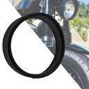 HDBUBALUS 5.75 Inch Visor Headlight Trim Ring 5 3/4" Head Lamp Decorative Ring Fit for Harley Sportster 883 1200 Forty Eight Dyna Softail Black