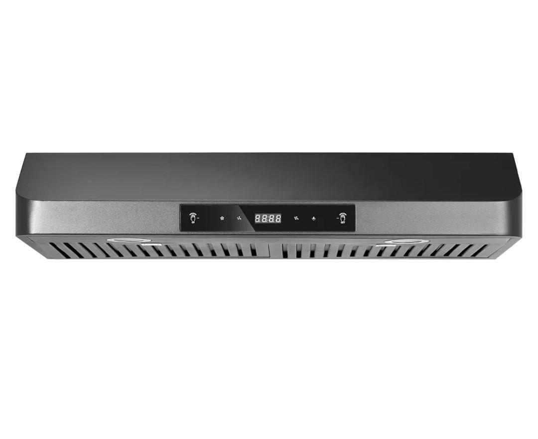 30inch Under Cabinet Range Hood, 900CFM Black Vent Hood
Dual Motors, Gesture & Touch Control, Permanent Filters, Top/Rear Vents, Timer, Dimmable Lamps, Ducted Kitchen Hood