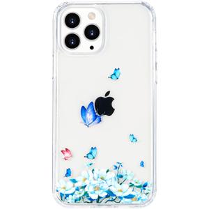 for iPhone 12 Pro Max Case, [Military Grade Drop Tested] [Compatible with MagSafe] Slim Protective Cover, Clear Shockproof Case 12 Pro Max Phone Case 6.7", Clear Butter-Fly