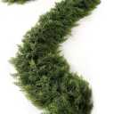 7FT Artificial Cedar Garland,Christmas Garland,Christmas Decorations,High-Density Cedar Garland Composed of 210 Units of Leaves