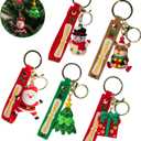 5Pcs 3D Santa Claus Keychain,Xmas Keyrings,Christmas Keychain Ornaments Santa Claus,A Must Have Fashionable Acc essory for This Christmas Season