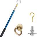 Attic Ladder Door Pull Down Hook Cord Stair System Parts, Rope with Handle for Attic Extension Ladder Pull Down System Hook Cord Kit Rope Replacement