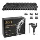 420 Motorcycle Chain Total 110 Links - 420 Standard Roller Chain for 110cc 125cc Go Kart Dirt Pit Bike ATV Quad Scooter Mini Bike, Free Chain Breaker Included