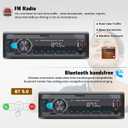 SIXWIN Single Din Car Stereo with Bluetooth 5.0 Hands Free Calling Voice Control Car Stereo FM Radio Car Mp3 Player USB AUX Port Audio Recording Car Audio System Car Audio Receivers