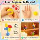 NewFamily Air Dry Clay Kit, 15 Colors, 12 Step-by-Step Projects, Project Cards & Instruction Guide, Soft Non-Sticky Clay with Tools, Non-Toxic DIY Craft Set for Home, School, Parties & Gifts