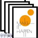 14x18 Picture Frame Set of 4, Black 14 x 18 Frame High Transparent Wall Gallery Poster Canvas Photo Frames for 14 by 18 inches